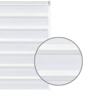 Bijela dupla dekorativna rolo zavjesa -EASYFIX