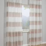 Zavjesa sa trakom Etamine sa prugama - tamno roza