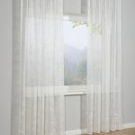 Zavjesa sa trakom cvijet pamuka - bijela dekor