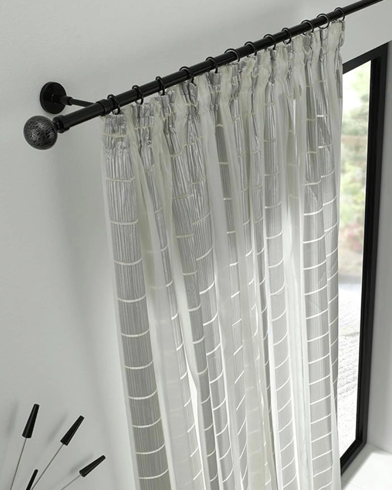 Kolutovi za karniše s kliznim umecima, promjera 20 mm, crna matirana - Slika 2