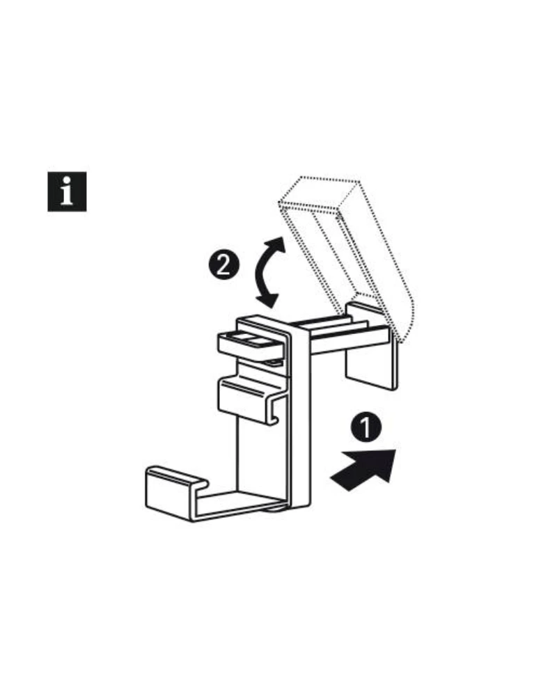 Uglavni nosač žaluzine, PVC, bijela - Slika 3