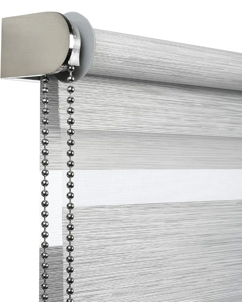 Rolo zavjesa, dvostruka Deluxe, Melanž siva - Slika 3