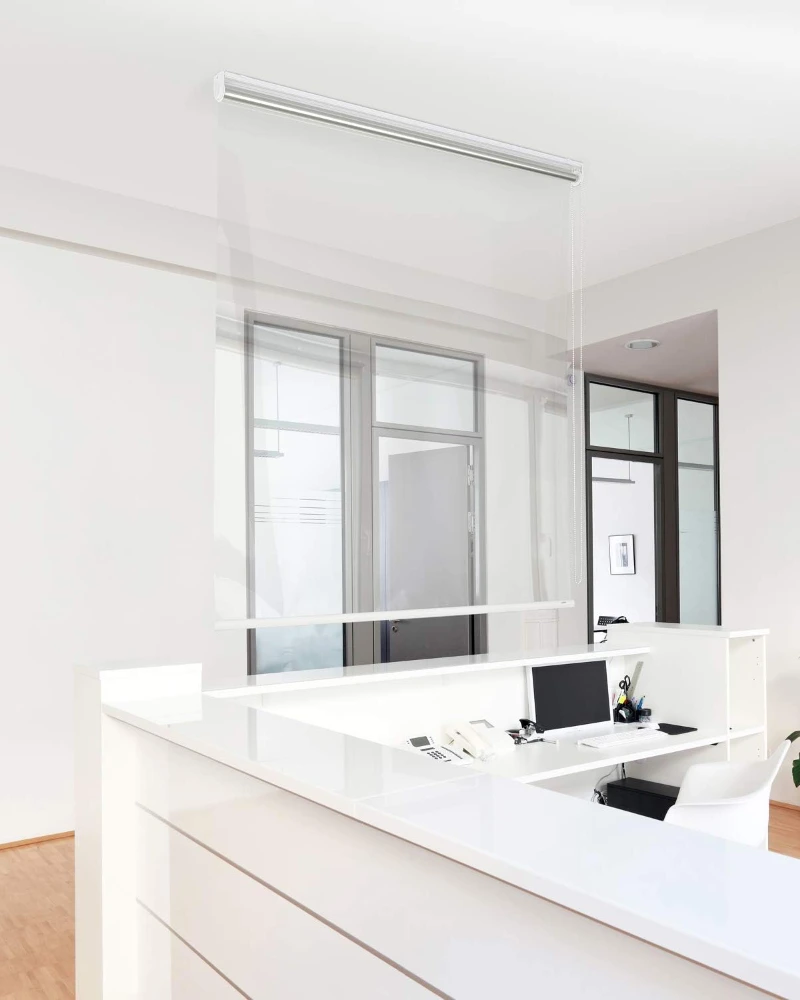 Rolo zavjesa za zaštitu higijene, prozirna - Slika 2