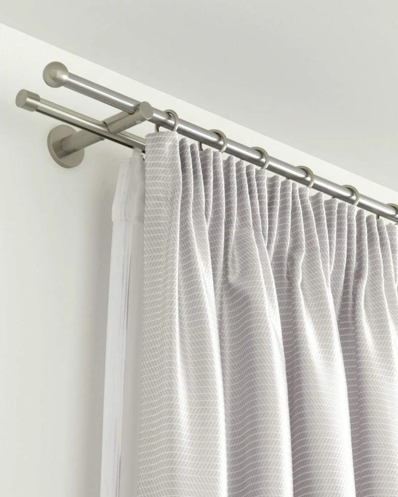 Karniša za zavjese s unutarnjom vodilicom II Memphis, promjera 16 mm, srebrna - Slika 2